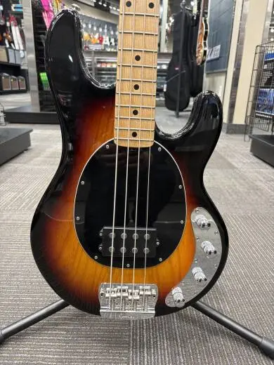 Ernie Ball Music Man - StingRay 4 3EQ H Bass Guitar w/Maple Fingerboard - Vintage Sunburst w/ Case 2