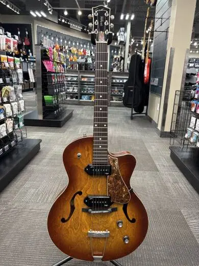Godin Guitars - 5th Avenue CW Kingpin II P90 Hollowbody Guitar - Cognac Burst