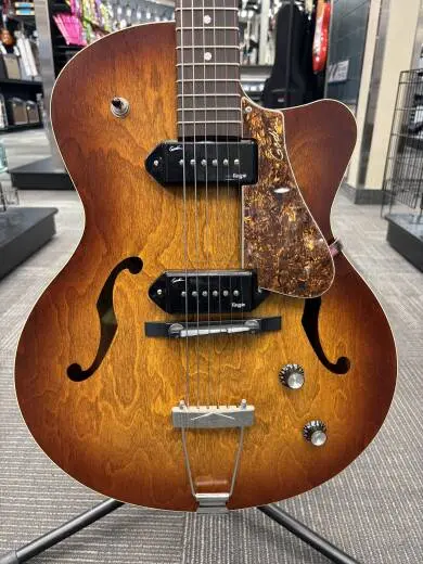 Godin Guitars - 5th Avenue CW Kingpin II P90 Hollowbody Guitar - Cognac Burst 2