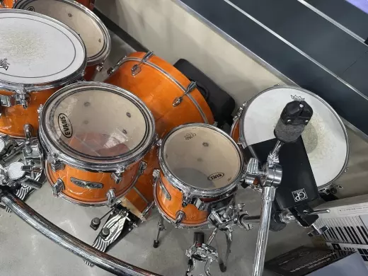 MAPEX - M-Series 7 Piece Transparent Orange Drum Kit w/ Hardware Rack & Accessories 4