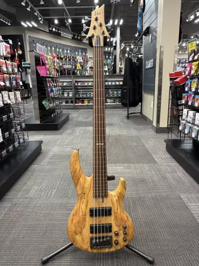 ESP Guitars - LTD B-205SM Fretless 5-String Bass - Natural Satin