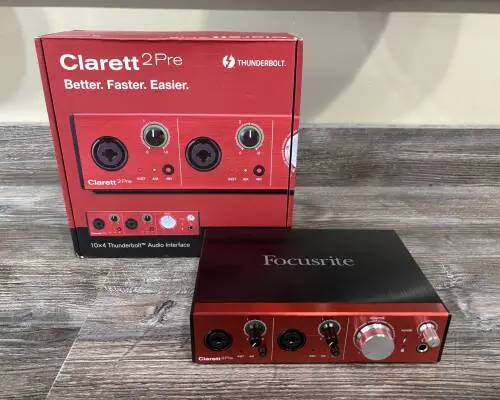 Focusrite - Clarett 2Pre 24/192 10-In/4-Out Thunderbolt Audio Inteface 2