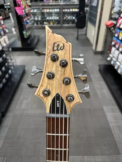 ESP Guitars - LTD 6-String Left Hand Bass Guitar - Natural Satin 4