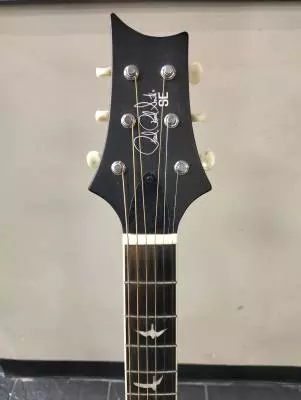 SE P20E Acoustic/Electric Parlor Guitar with Gigbag - Satin Black Top 2