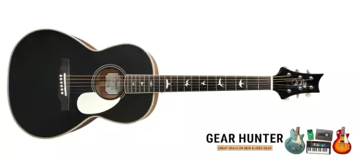 SE P20E Acoustic/Electric Parlor Guitar with Gigbag - Satin Black Top