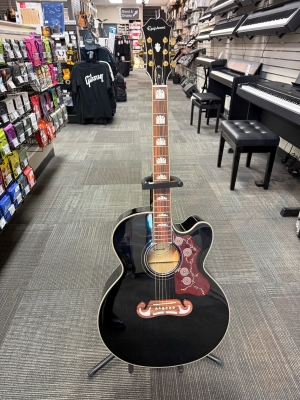 Store Special Product - Epiphone EJ-200CE Ebony w/case