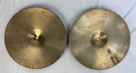Vintage A. Zildjian 14 inch New Beat Hi Hats Made in Canada 2