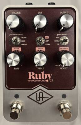 Universal Audio UAFX Ruby '63 Top Boost Amplifier Pedal | Long