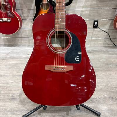 Epiphone Songmaker DR-100 Acoustic Guitar - Wine Red With Gold