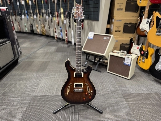 PRS SE Hollowbody II Piezo with Case - Black Gold Burst