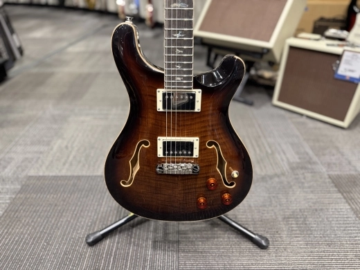 PRS SE Hollowbody II Piezo with Case - Black Gold Burst 2