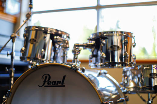 Pearl Export EXX 5 Piece Drum Kit Mirror Chrome 4