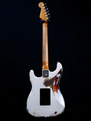 Fender Custom Shop Limited Edition Dual-Mag II Stratocaster Relic RW  Olympic White Over 3TSB 4
