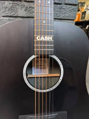Martin Guitars - DX Johnny Cash Dreadnought HPL Acoustic-Electric Guitar - Jett Black 2