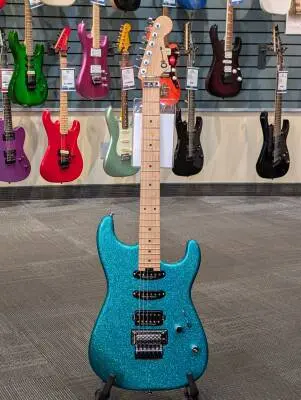Store Special Product - Charvel Guitars - Pro-Mod San Dimas Style 1 HSS FR M, Maple Fingerboard - Aqua Flake