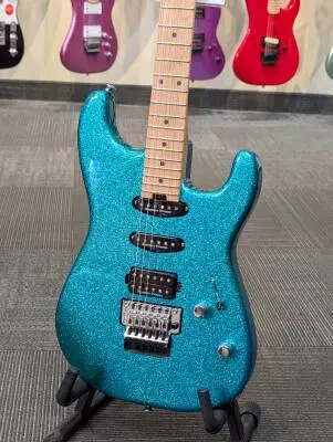 Store Special Product - Charvel Guitars - Pro-Mod San Dimas Style 1 HSS FR M, Maple Fingerboard - Aqua Flake