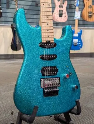 Store Special Product - Charvel Guitars - Pro-Mod San Dimas Style 1 HSS FR M, Maple Fingerboard - Aqua Flake