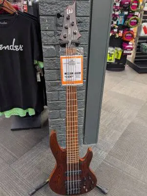 ESP Guitars - LTD B-1005 5-String Bass - Natural Satin Bocote 2