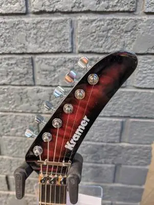 Kramer - 84 HH Quilt Electric Guitar with Gigbag - Magenta Burst 2