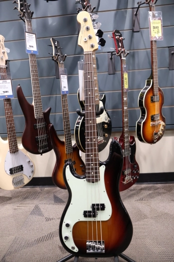 American Professional Precision Bass Left-Handed Rosewood Fingerboard - 3-Colour Sunburst