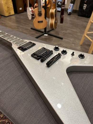 Store Special Product - Gibson - Dave Mustaine Flying V EXP - Silver Metallic