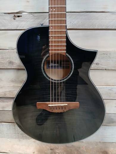 Ibanez AEWC400 Acoustic/Electric Guitar - Transparent Black