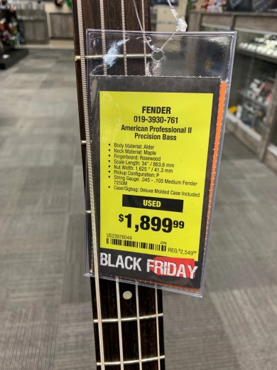 Fender - American Professional II Precision Bass, Rosewood Fingerboard - Dark Night 2