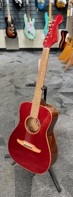 Fender - Malibu Classic Acoustic Electric Hot Rod Red