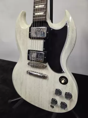 Gibson Custom Shop - 61 SG STD TV WHITE/BLK BINDING GLOSS