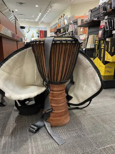 Store Special Product - African Drums - African Djembe XL with Fully Carved Bottom - 13.5 x 24\