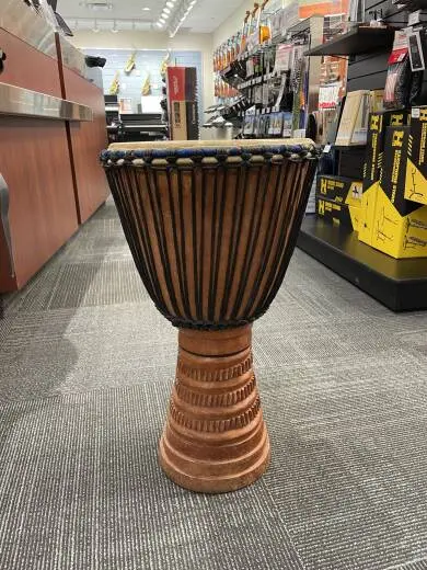 Store Special Product - African Drums - African Djembe XL with Fully Carved Bottom - 13.5 x 24\