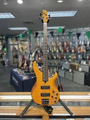 Yamaha - TRBX604FM 600 Series Bass Guitar - Matte Amber 2