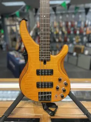 Yamaha - TRBX604FM 600 Series Bass Guitar - Matte Amber