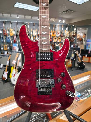 Schecter Omen Extreme-FR Electric Guitar - Black Cherry