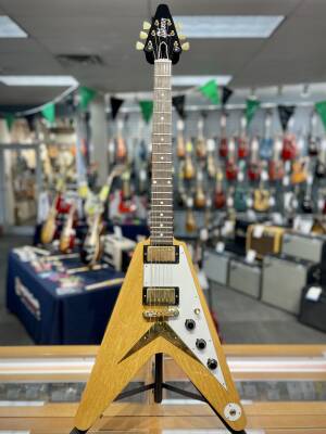 Store Special Product - Gibson Custom Shop - 1958 Korina Flying V - White Pickguard