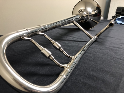 C.G. Conn 100H-SP Tenor Trombone with .500 Bore, 3 Interchangeable Lead Pipes, Silver Plated 3