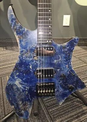EART GW2 HEADLESS ELECTRIC GUITAR - BLUE 2