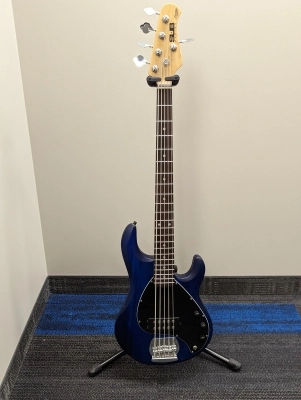 Sterling by Music Man - Ray5 5-String Stingray Bass - Trans Blue Satin