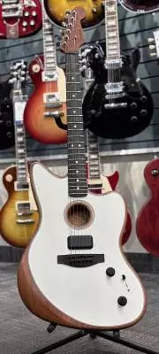 American Acoustasonic Jazzmaster, Ebony Fingerboard - Arctic White