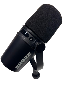 Shure MV7 XLR/USB Dynamic Podcasting Microphone - Black | Long