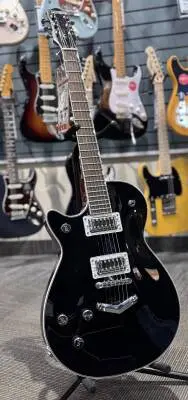 G5230LH Electromatic Jet FT Single-Cut with ''V'' Stoptail, Black Walnut Fingerboard - Black, Left-Handed