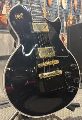 Les Paul Custom Electric Guitar - Ebony 2