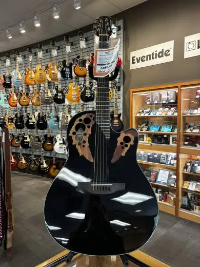 Store Special Product - Ovation - Celebrity Elite Mid Depth Acoustic/Electric - Black