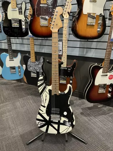 EVH STRIPED SERIES 78 BLK W/ WHT STRIPES REL