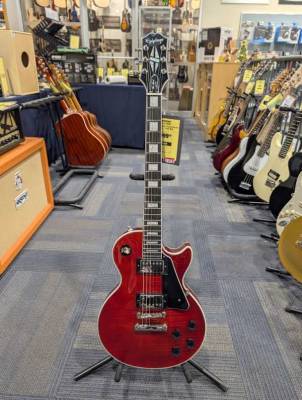 Epiphone Les Paul Custom Figured Electric Guitar - Trans Red