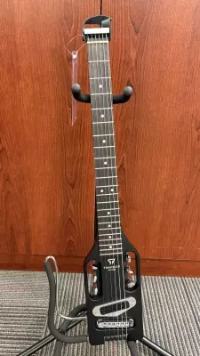 Traveler Guitar - Ultra-Light Left-Handed Electric Travel Guitar - Black w/ Gig Bag