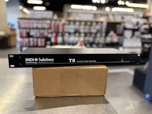 MIDI Solutions - -OUTPUT ACTIVE MIDI THRU BOX