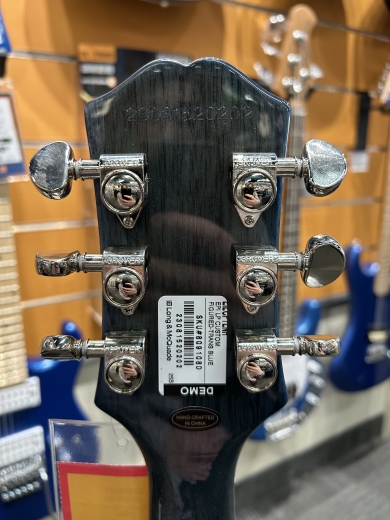 Epiphone Limited Edition Les Paul Custom Figured Electric Guitar - Translucent Blue - EILPSLASHABNH 5