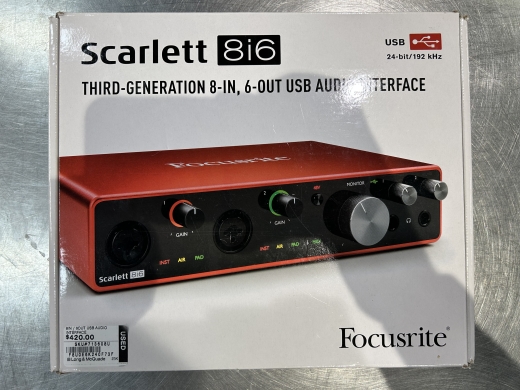 SCARLETT 8I6 GEN 3 | 8IN/6OUT USB-C AUDIO INTERFACE | Tom