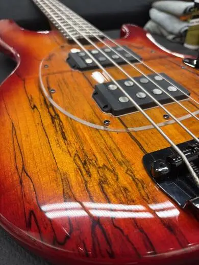 Sterling by Music Man - StingRay RAY34 HH with Spalted Maple Top Electric Bass 2